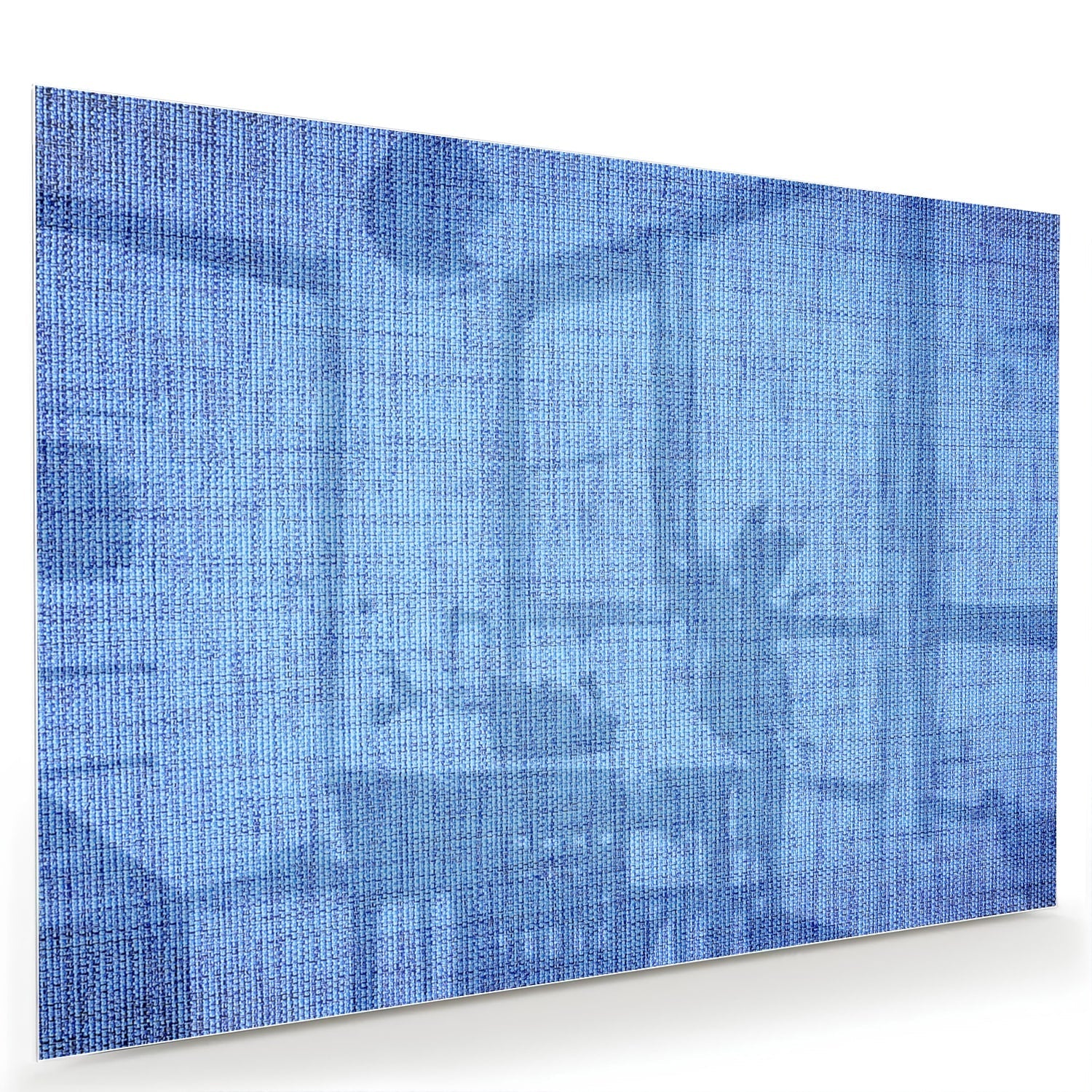 Elegantes blaues Glasbild für moderne Innenräume – Glasbild aus Sicherheitsglas, Größe 60x40