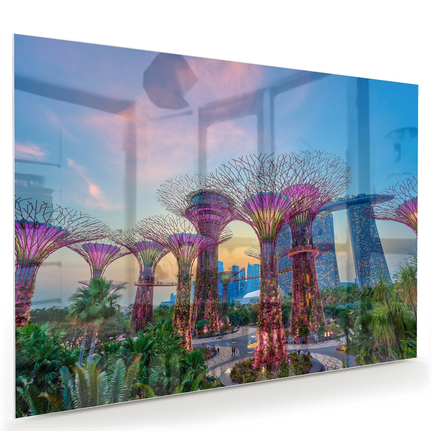 Glasbild mit Baum des Lebens – Glasbild aus Sicherheitsglas, Größe 60x40