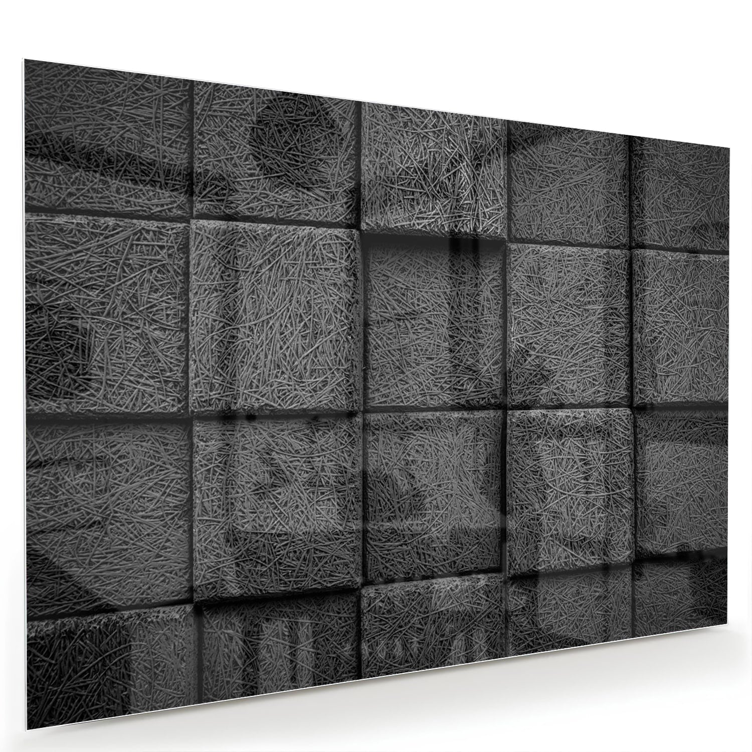 Dunkles abstraktes Glasbild für moderne Innenräume – Glasbild aus Sicherheitsglas, Größe 60x40