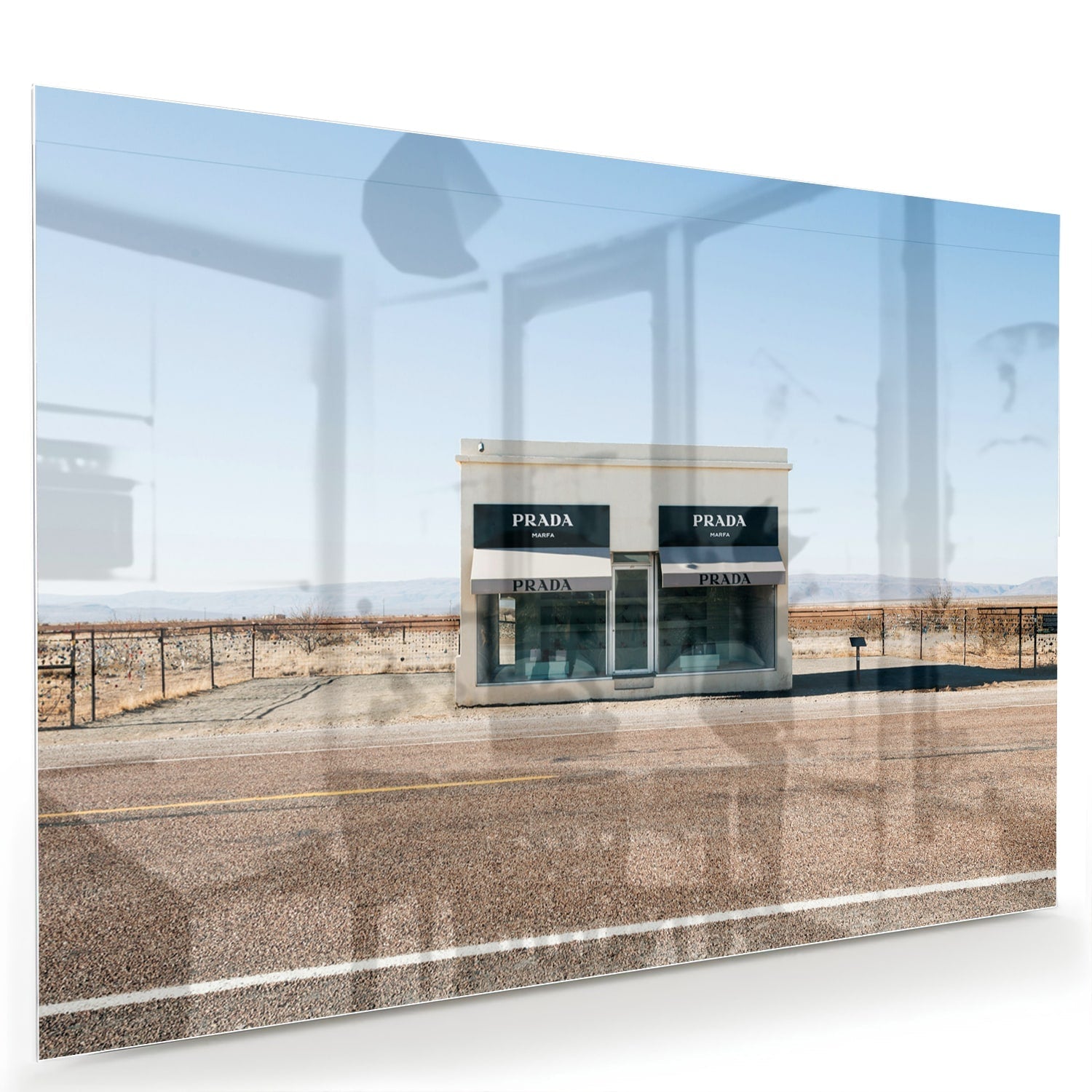 Modernes Glasbild mit einer Wüstenlandschaft – Glasbild aus Sicherheitsglas, Größe 60x40