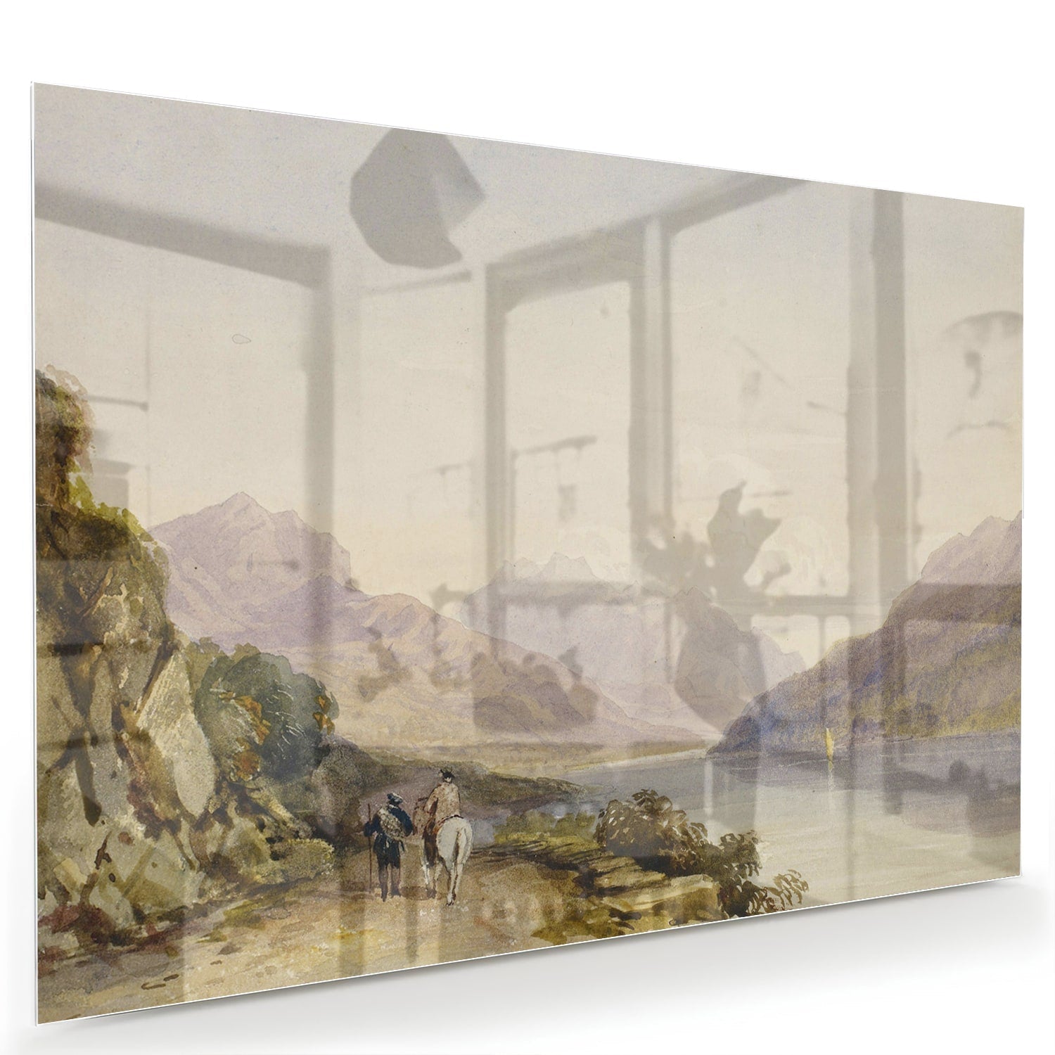 Atemberaubendes Glasbild mit Landschaft – Glasbild aus Sicherheitsglas, Größe 60x40