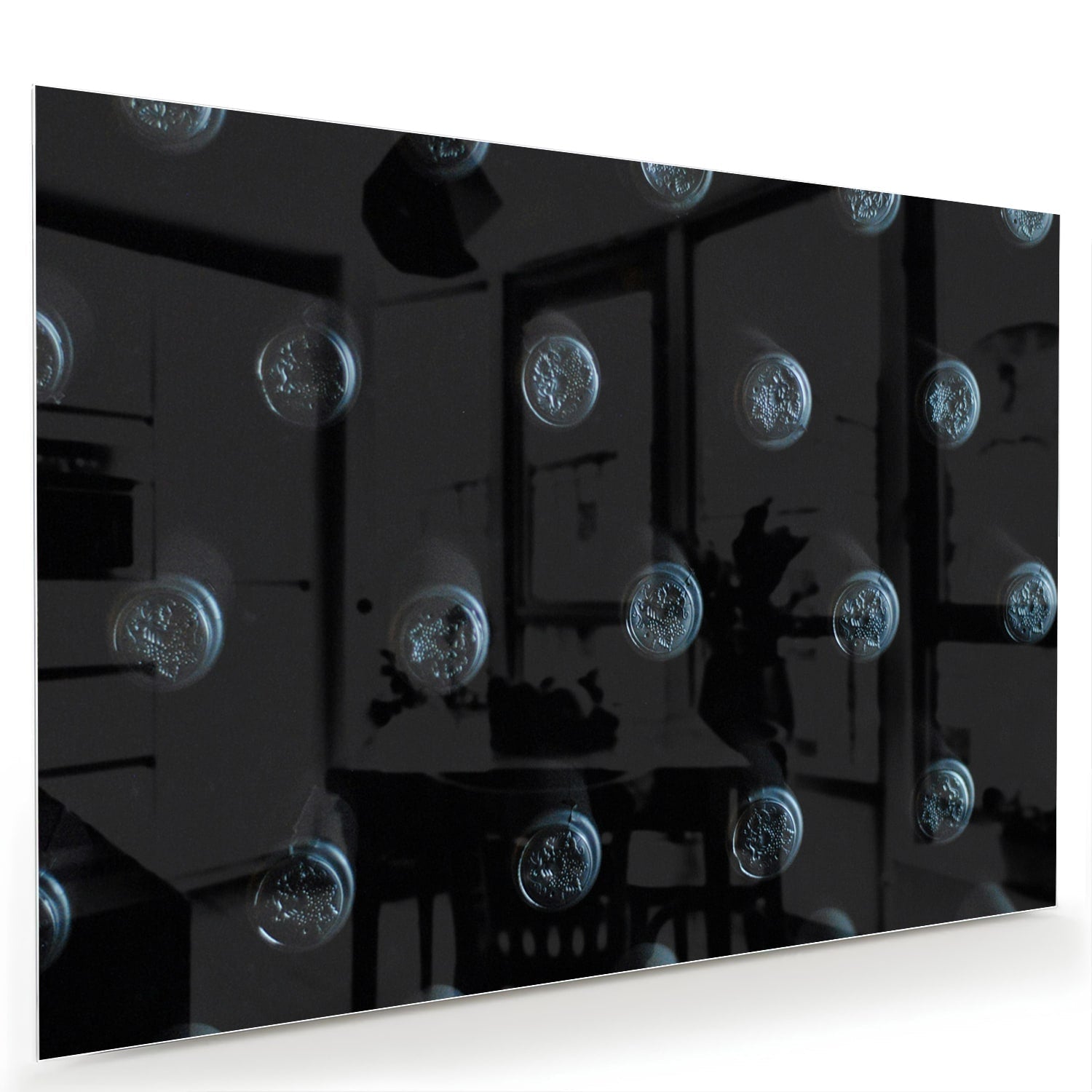 Modernes Glasbild mit abstrakten Kreisen – Glasbild aus Sicherheitsglas, Größe 60x40