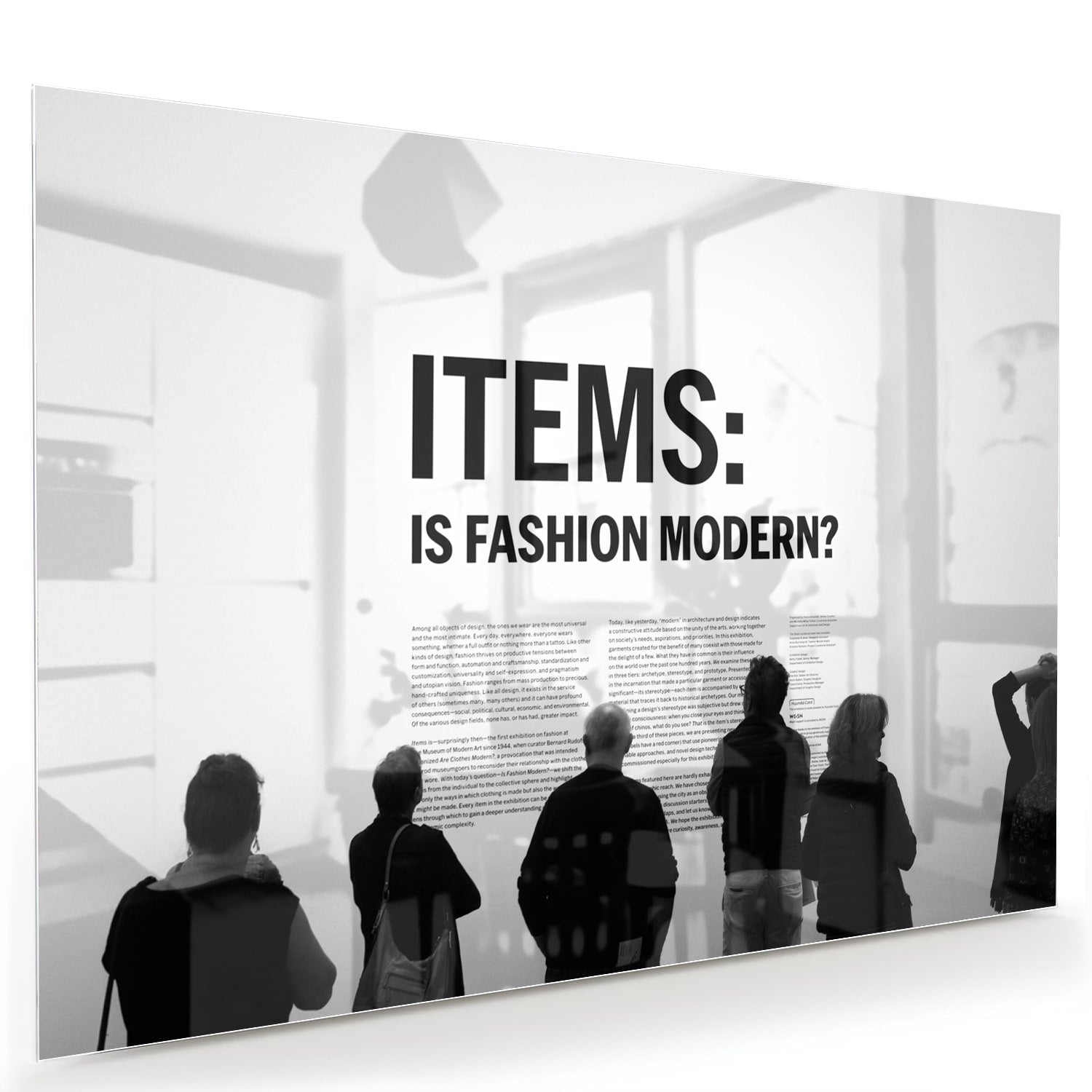 Modernes Glasbild 'Is Fashion Modern?' – Glasbild aus Sicherheitsglas, Größe 60x40