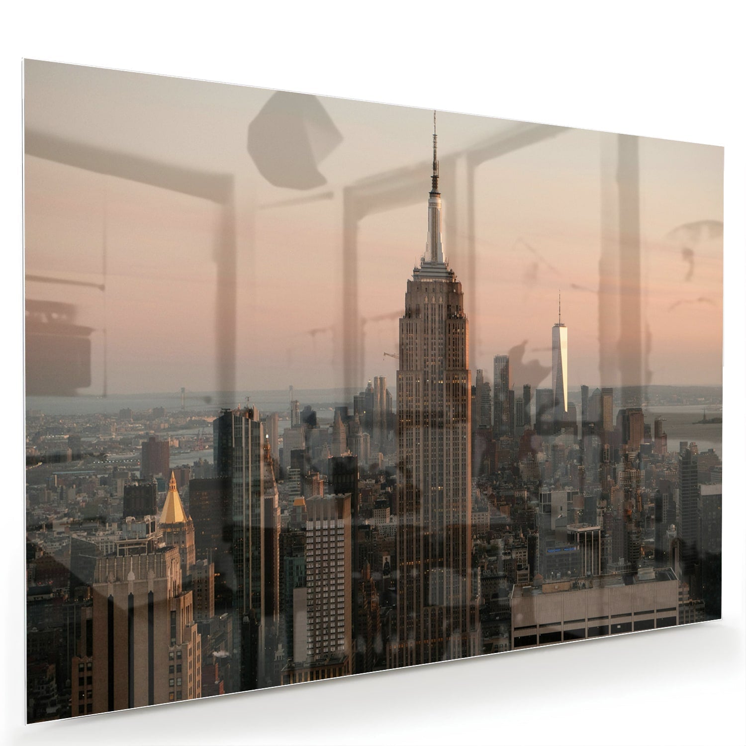 Glasbild mit dem Empire State Building – Glasbild aus Sicherheitsglas, Größe 60x40