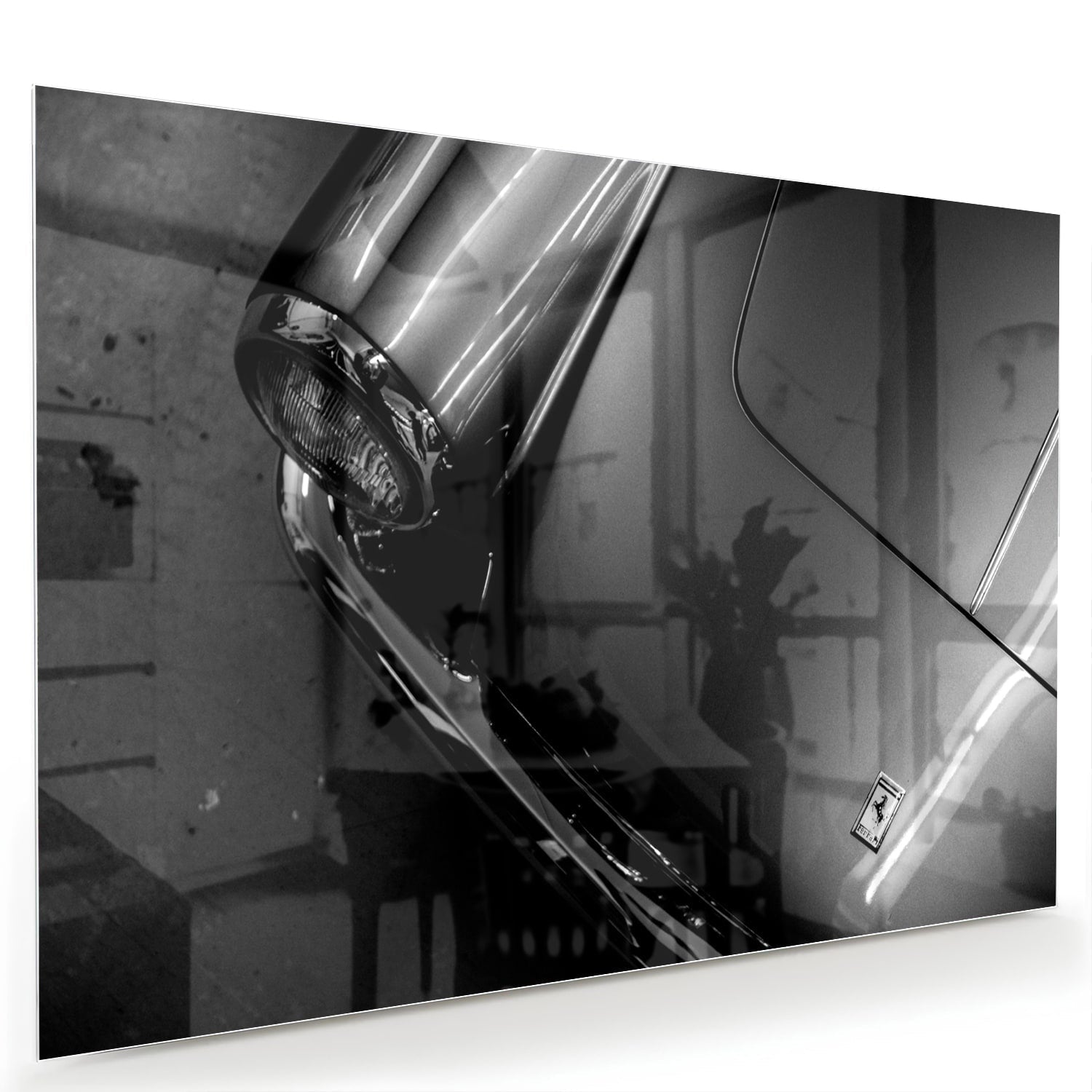 Elegantes Glasbild mit modernem abstraktem Design – Glasbild aus Sicherheitsglas, Größe 60x40