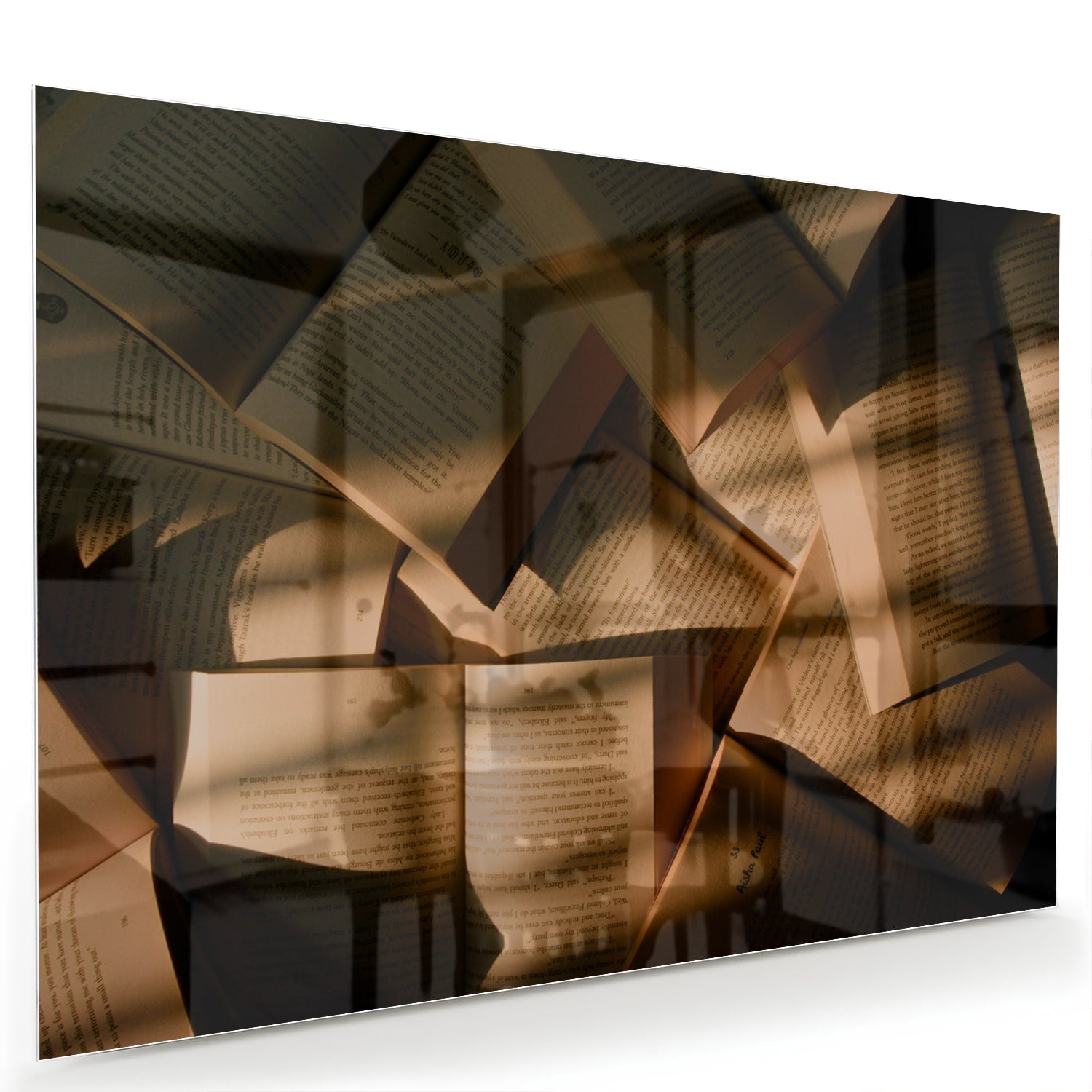 Modernes Glasbild mit abstrakten Formen – Glasbild aus Sicherheitsglas, Größe 60x40