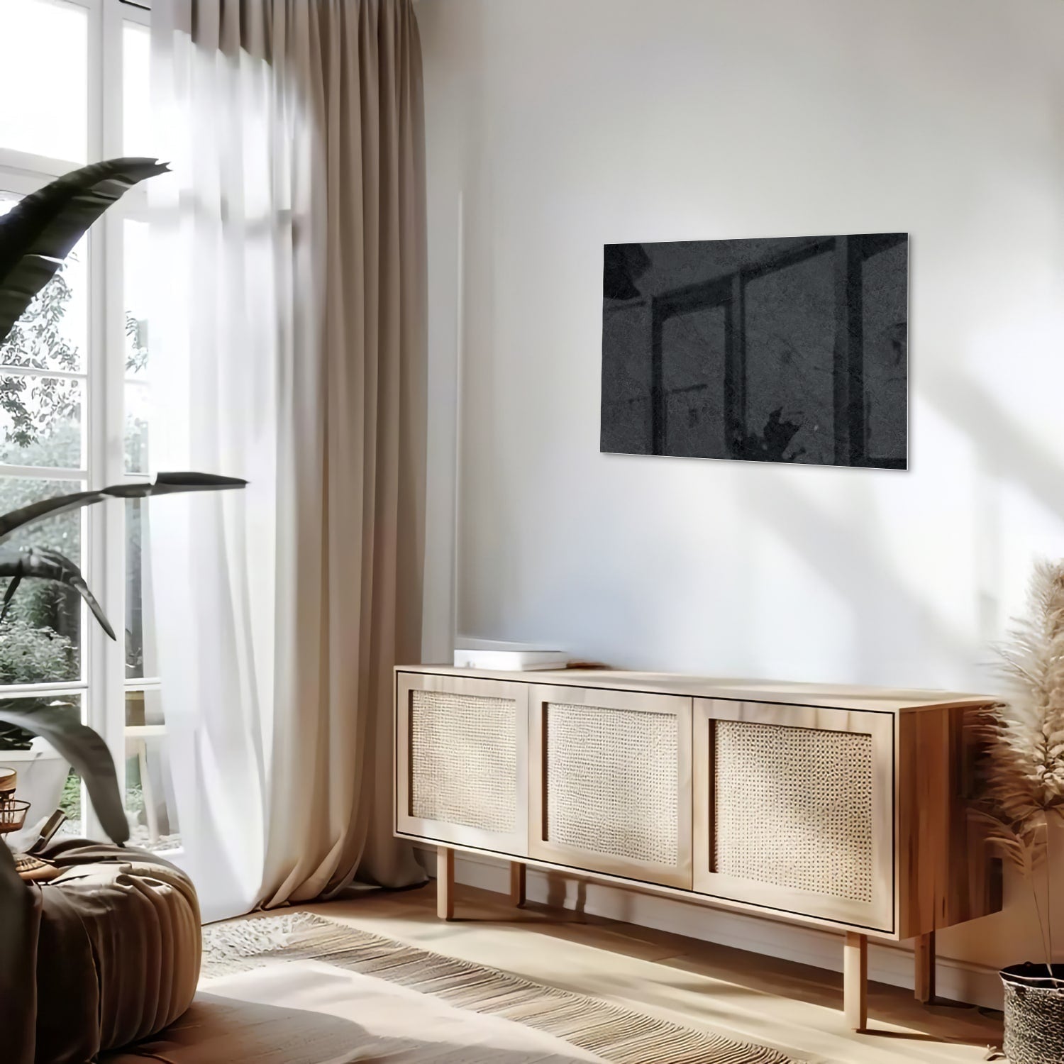 Minimalistisches Glasbild für moderne Innenräume – Glasbild aus Sicherheitsglas, Größe 80x30