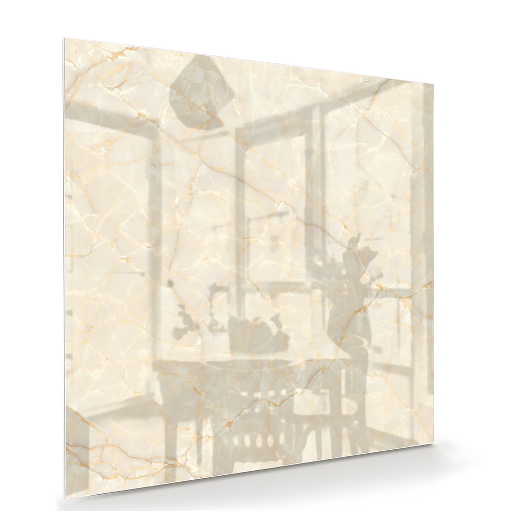 Elegantes Glasbild mit Marmormotiv – Glasbild aus Sicherheitsglas, Größe 100x70