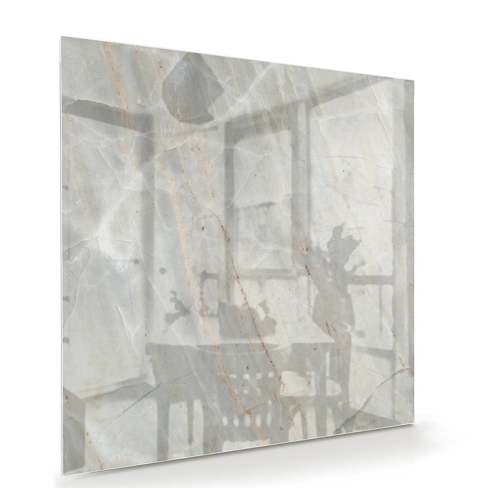 Glasbild mit abstrakter Marmoroptik – Glasbild aus Sicherheitsglas, Größe 100x70
