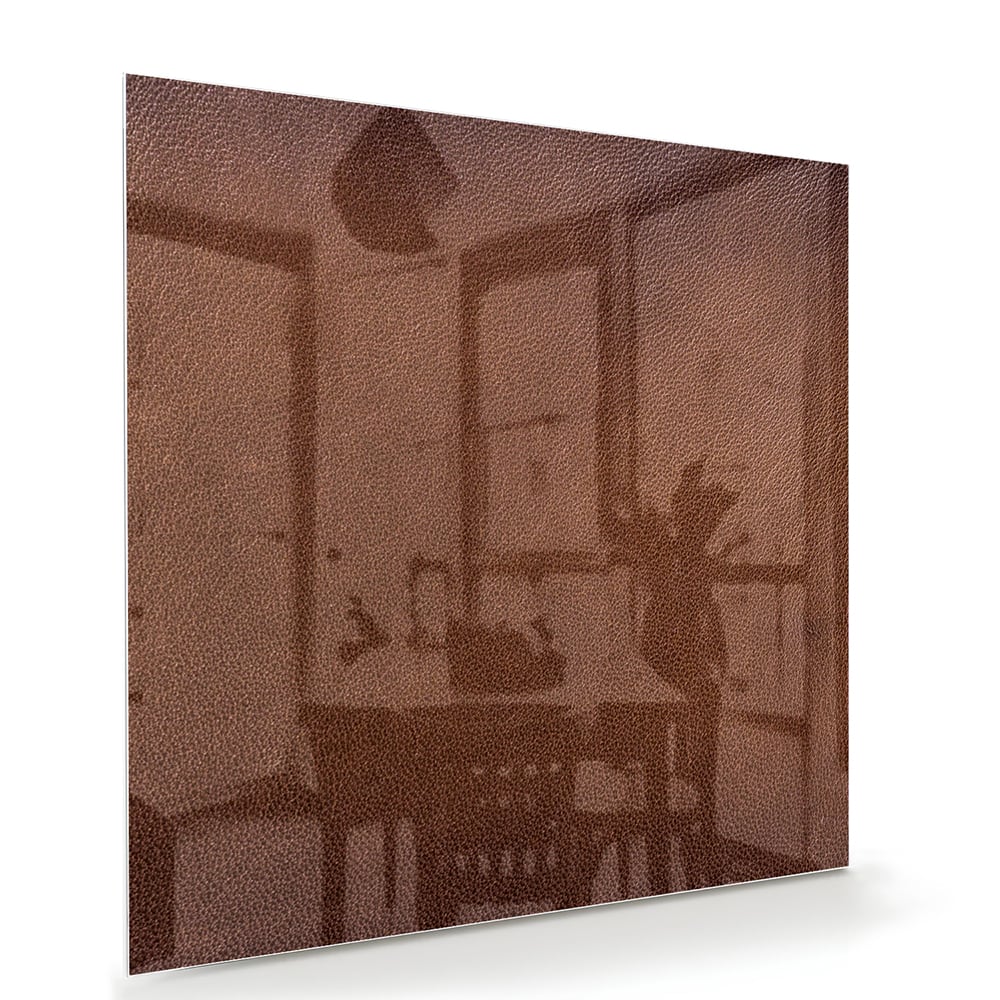 Elegantes Glasbild in Erdtönen – Glasbild aus Sicherheitsglas, Größe 100x70