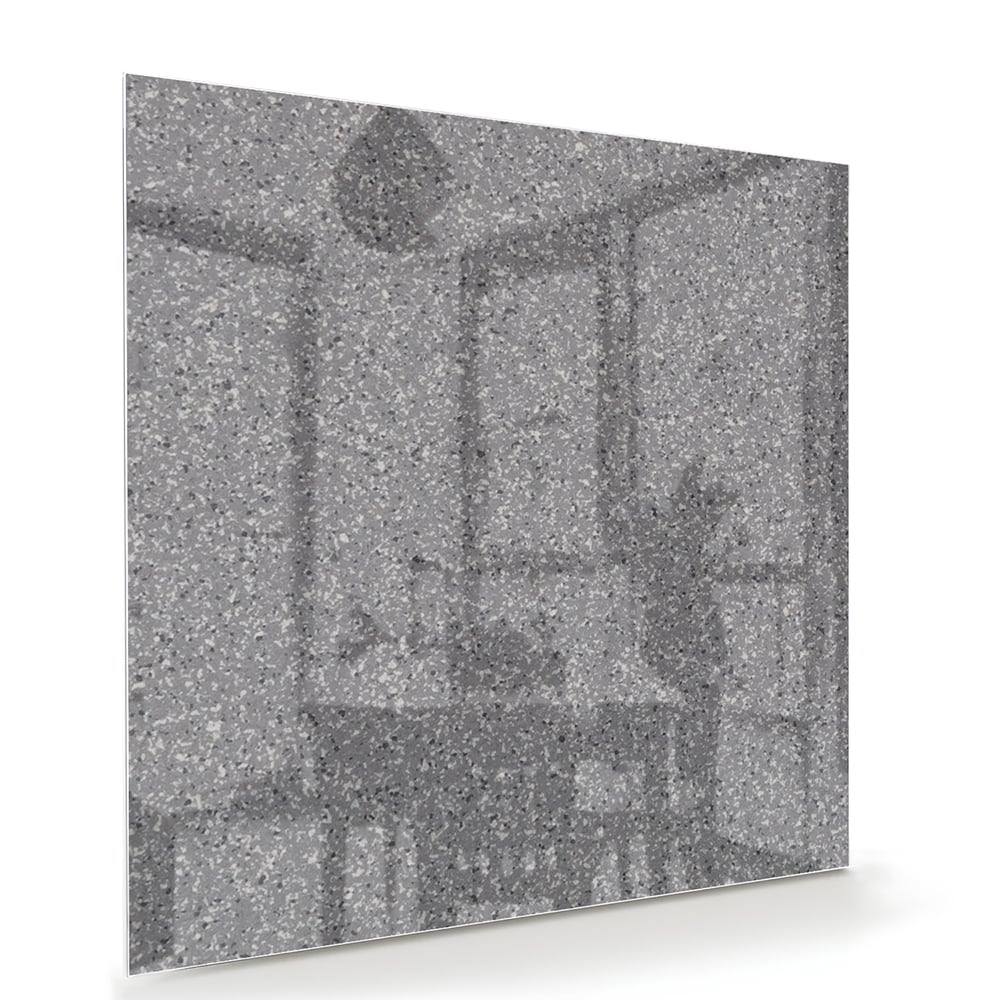 Glasbild mit abstrakten Grautönen – Glasbild aus Sicherheitsglas, Größe 100x70