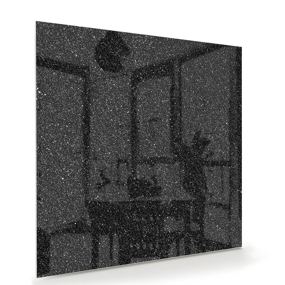 Elegantes schwarzes Glasbild für moderne Innenräume – Glasbild aus Sicherheitsglas, Größe 100x70