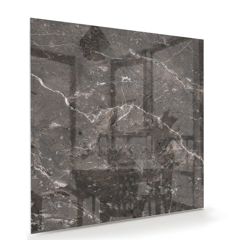 Elegantes Glasbild mit Marmordesign – Glasbild aus Sicherheitsglas, Größe 100x70