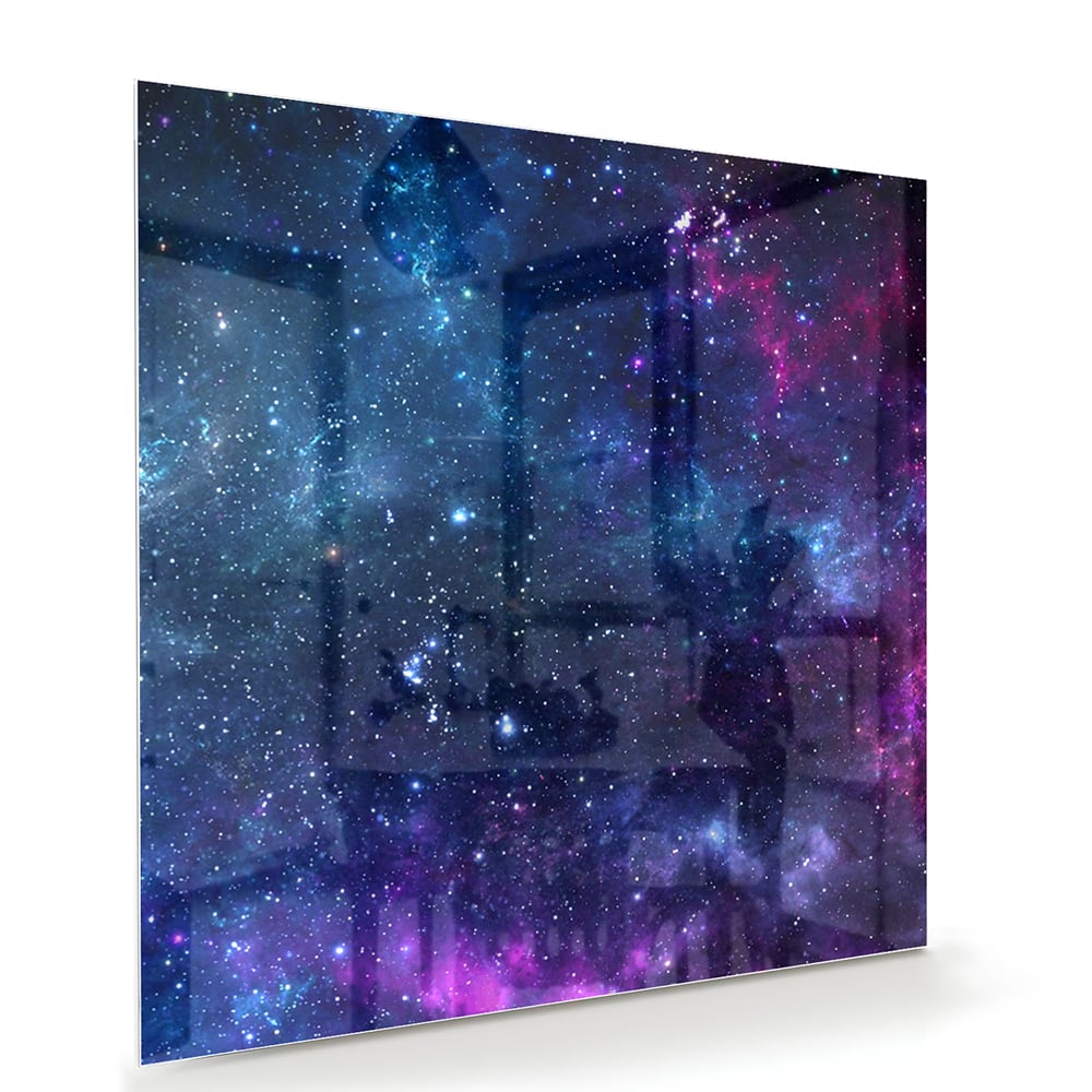 Magisches Glasbild mit dem Universum – Glasbild aus Sicherheitsglas, Größe 100x70