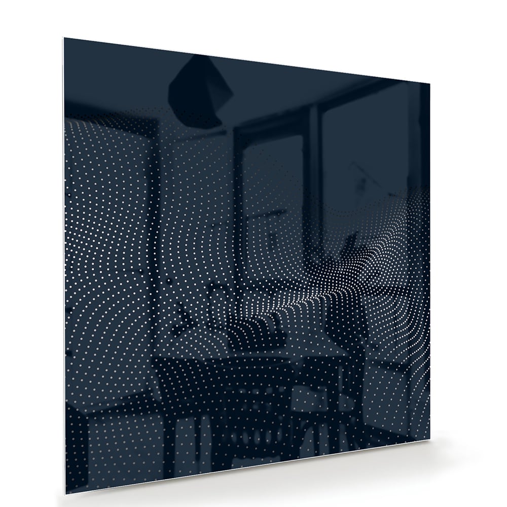 Modernes Glasbild in Tiefblau – Glasbild aus Sicherheitsglas, Größe 100x70