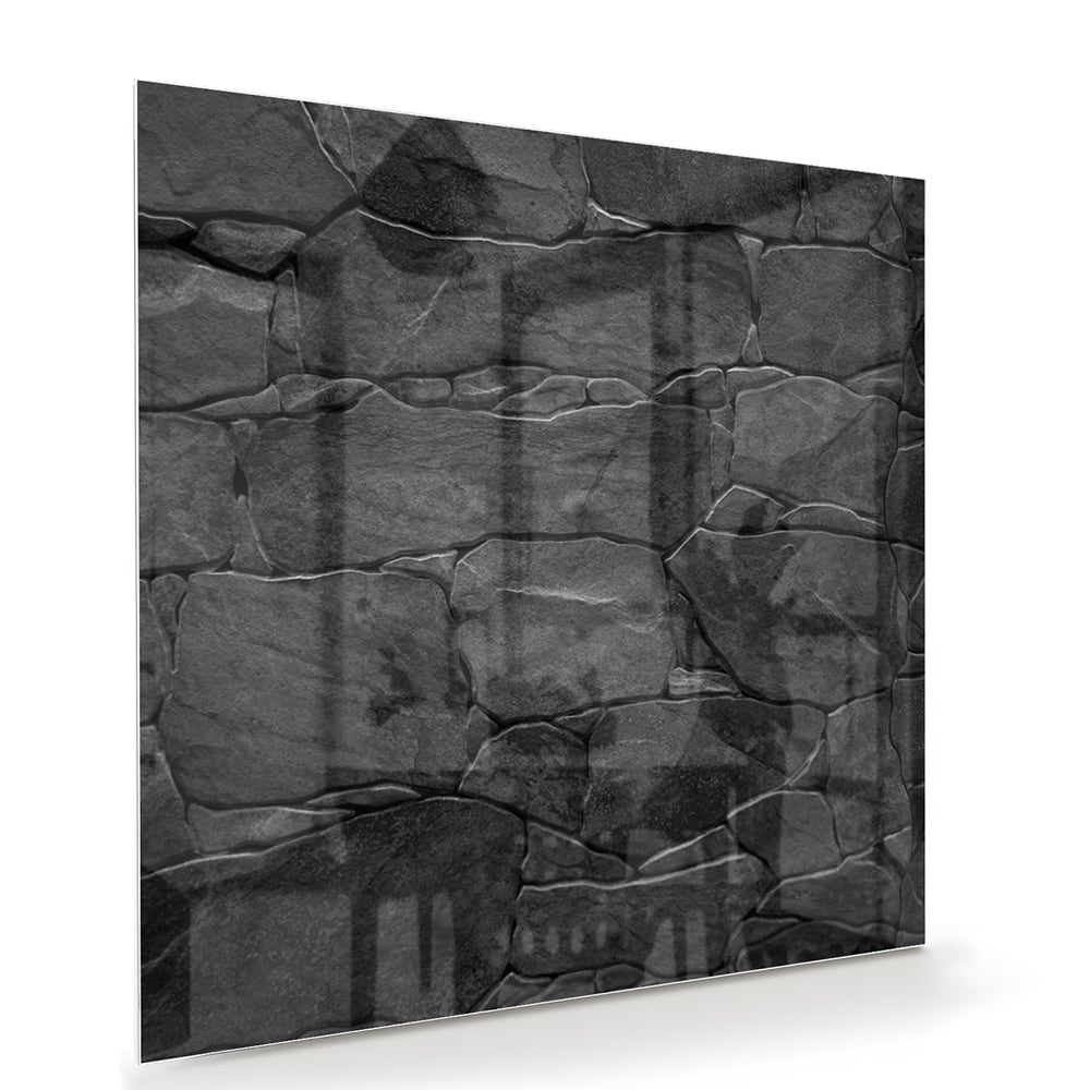 Modernes Glasbild in Schwarz und Grau – Glasbild aus Sicherheitsglas, Größe 100x70
