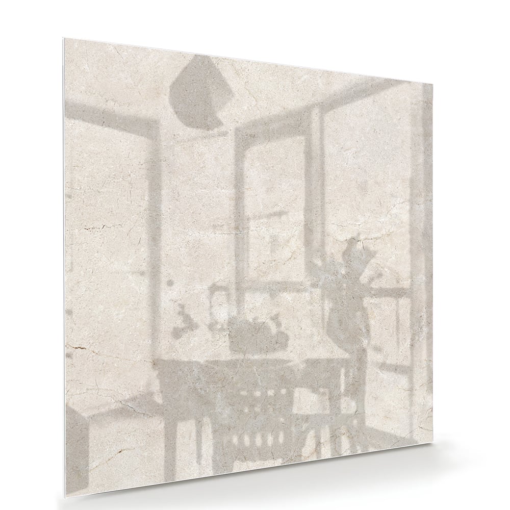 Elegantes Glasbild mit dezenten Schattendetails – Glasbild aus Sicherheitsglas, Größe 100x70