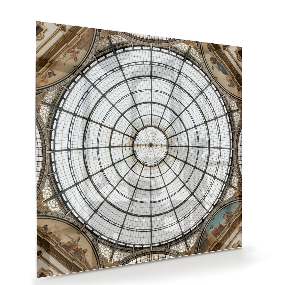 Elegantes Glasbild mit einer kunstvollen Kuppel – Glasbild aus Sicherheitsglas, Größe 100x70