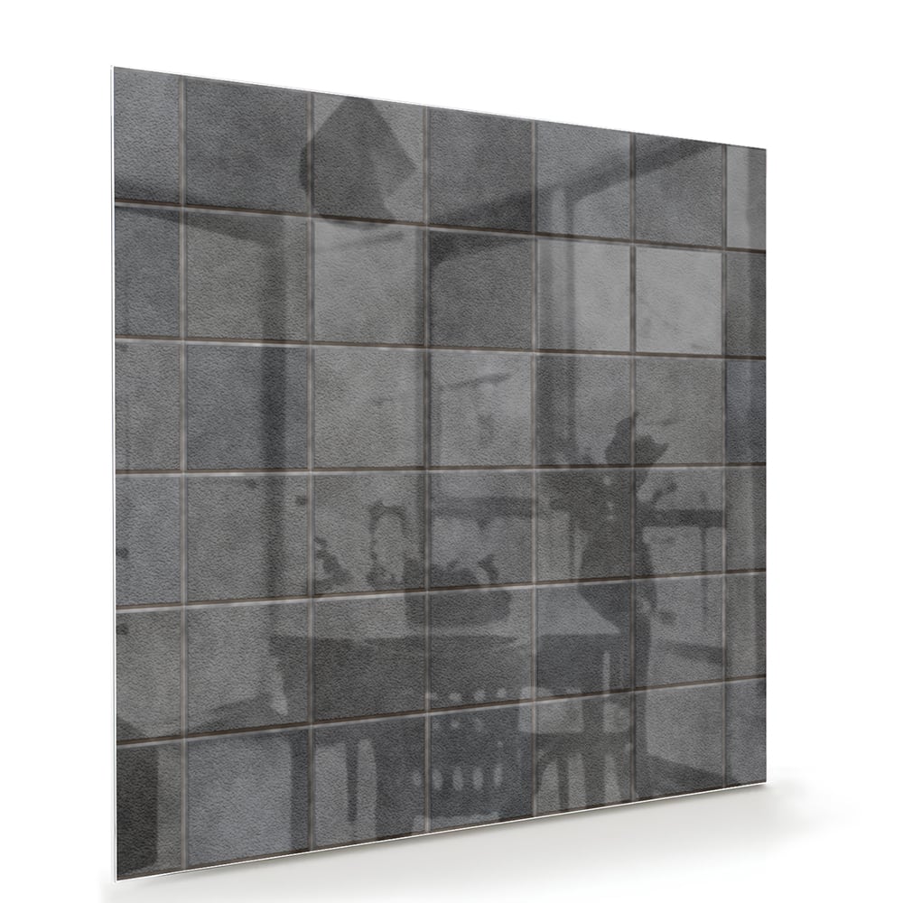 Modernes Glasbild mit Grautönen – Glasbild aus Sicherheitsglas, Größe 100x70
