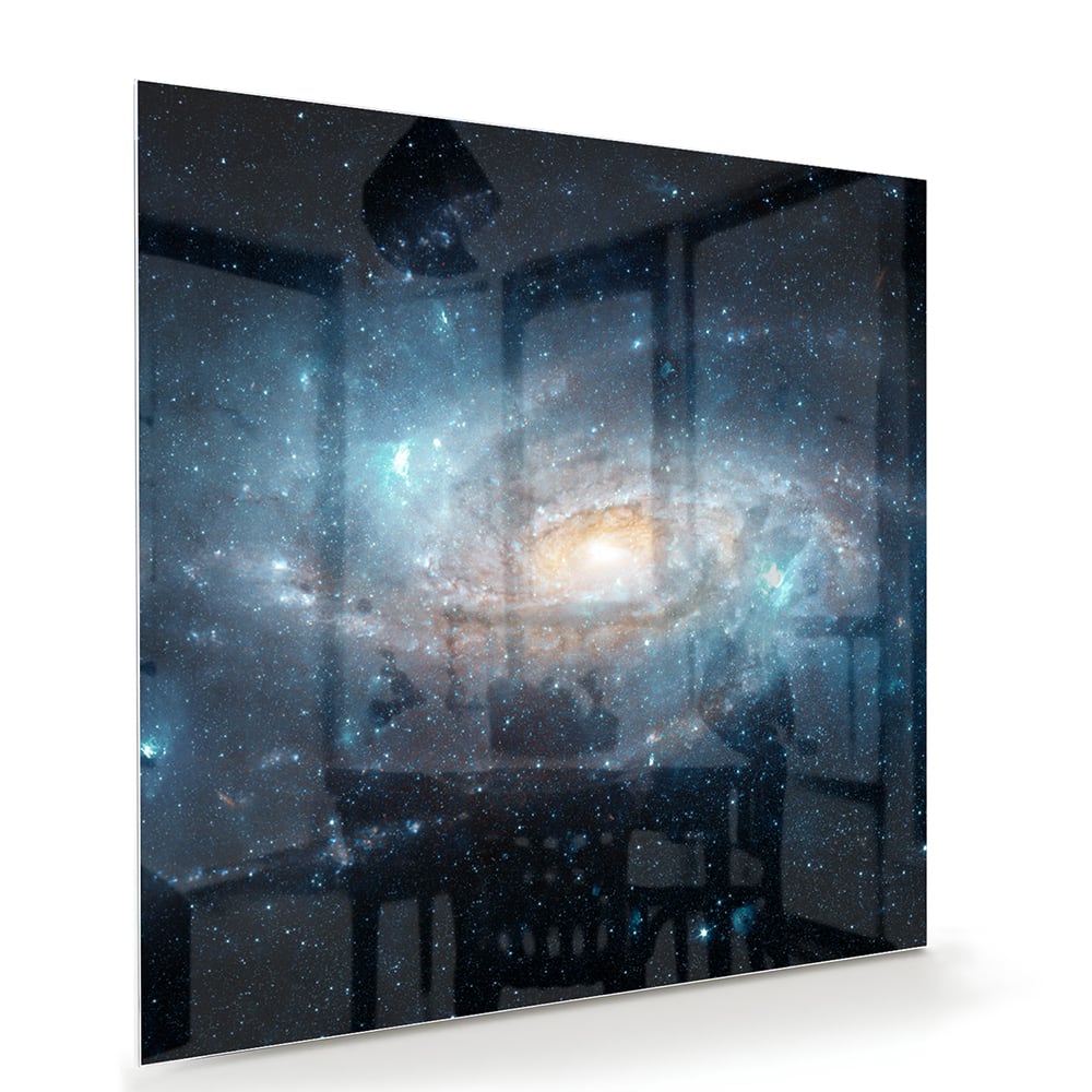 Mystisches Glasbild mit einer Galaxie – Glasbild aus Sicherheitsglas, Größe 100x70