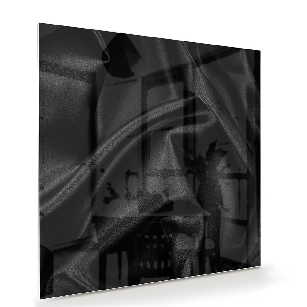 Stilvolles schwarzes Glasbild für ein modernes Interieur – Glasbild aus Sicherheitsglas, Größe 100x70