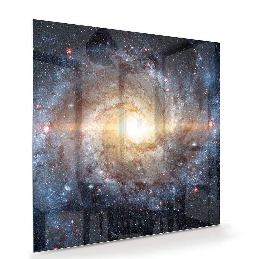 Glasbild mit einer zauberhaften Galaxie – Glasbild aus Sicherheitsglas, Größe 100x70