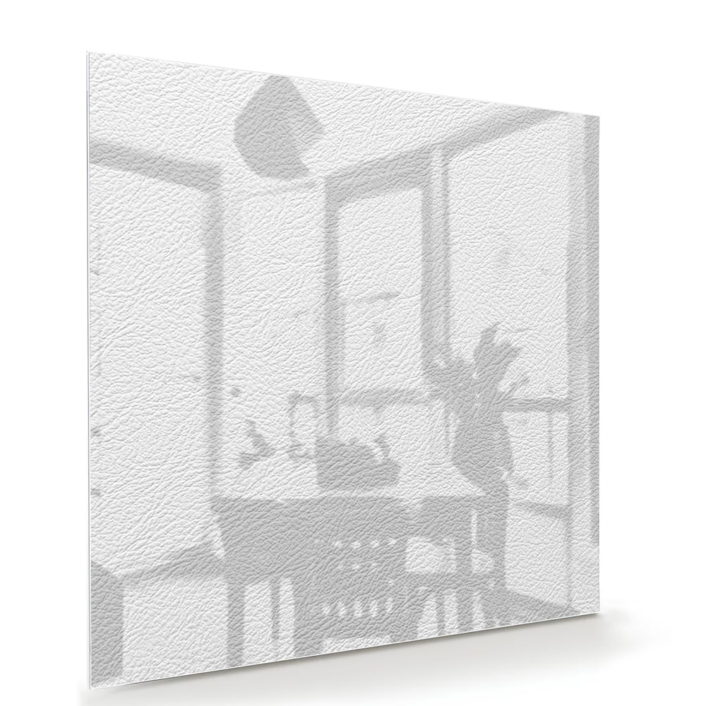 Minimalistisches Glasbild mit Fensterreflexion – Glasbild aus Sicherheitsglas, Größe 100x70