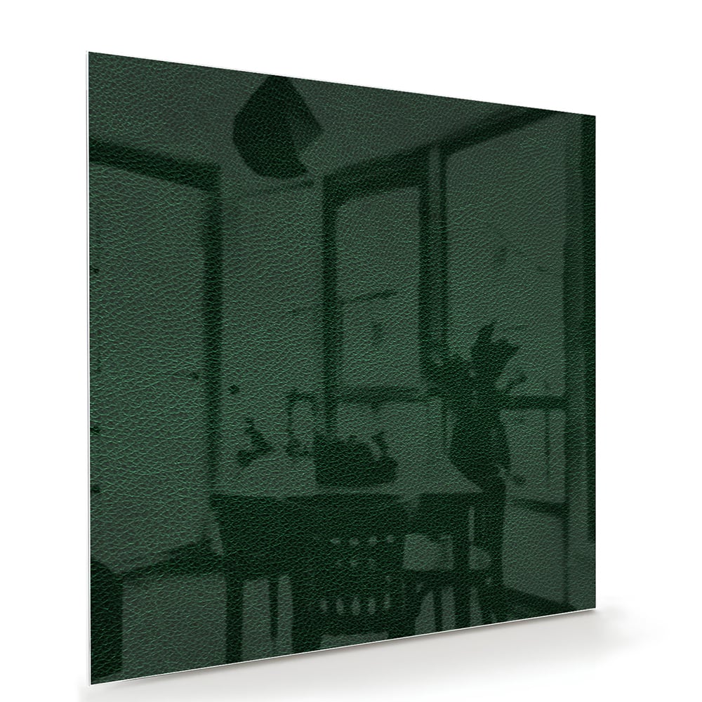 Minimalistisches grünes Glasbild für moderne Einrichtungen – Glasbild aus Sicherheitsglas, Größe 100x70