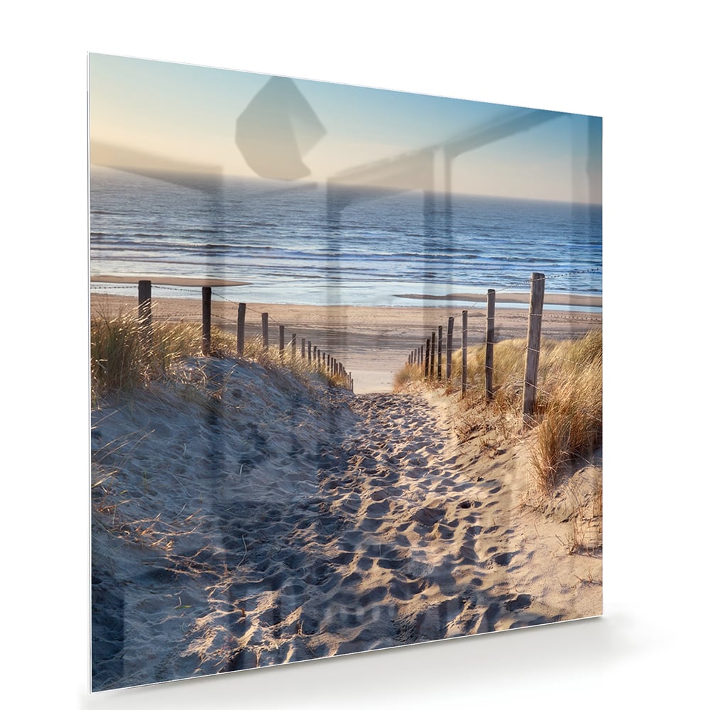 Glasbild – Sandweg zum Strand – Glasbild aus Sicherheitsglas, Größe 100x70