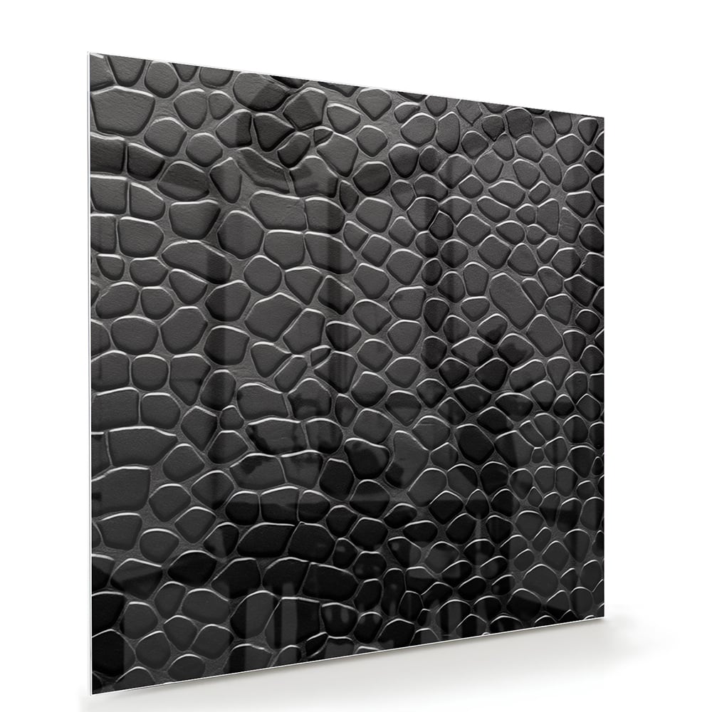 Modernes Glasbild mit Textur in Schwarz – Glasbild aus Sicherheitsglas, Größe 100x70