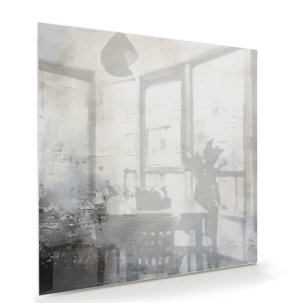 Abstraktes Glasbild mit dezenten Farben – Glasbild aus Sicherheitsglas, Größe 100x70