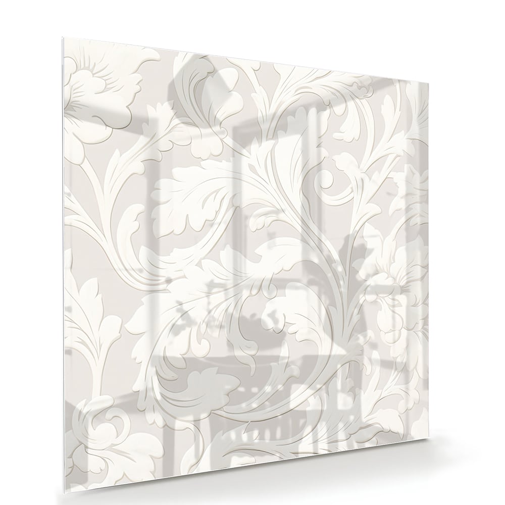 Elegantes Glasbild mit Blumenmotiv – Glasbild aus Sicherheitsglas, Größe 100x70