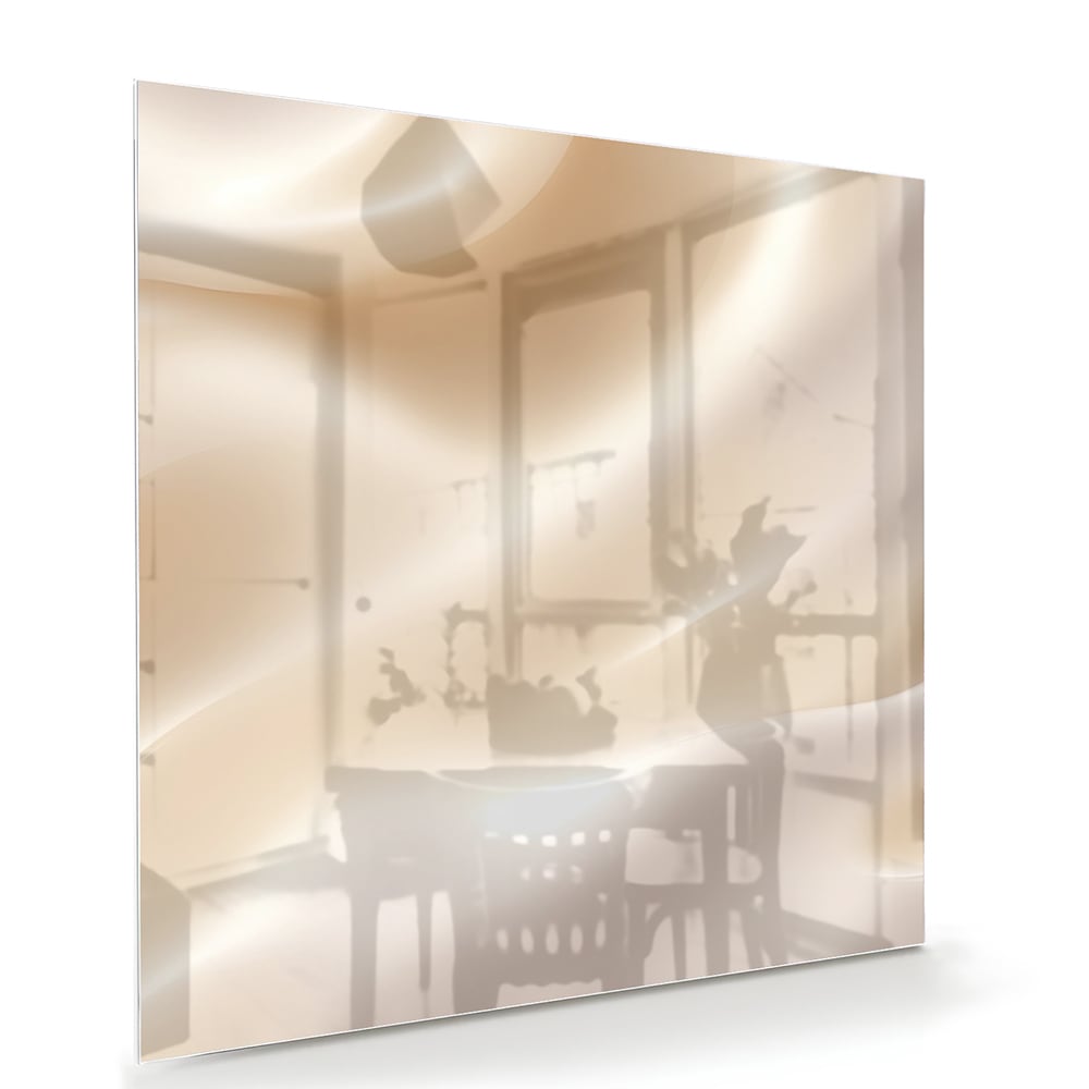 Minimalistisches Glasbild mit warmen Farbtönen – Glasbild aus Sicherheitsglas, Größe 100x70