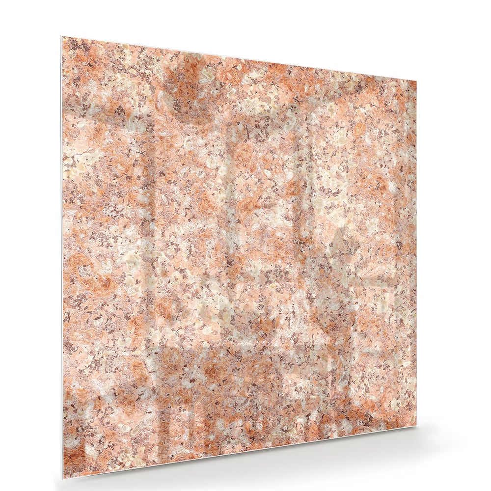 Glasbild in sanftem Rosa und Gold – Glasbild aus Sicherheitsglas, Größe 100x70