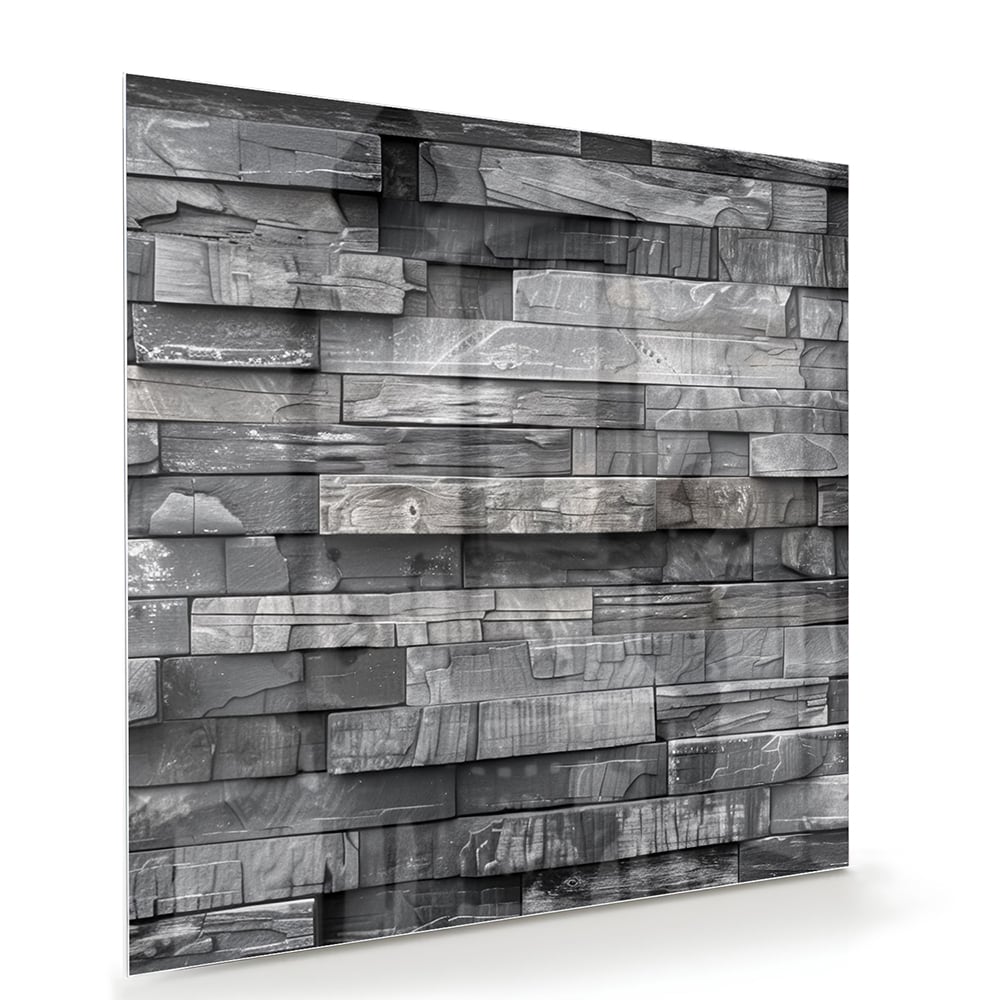 Modernes Glasbild mit grauer Textur – Glasbild aus Sicherheitsglas, Größe 100x70