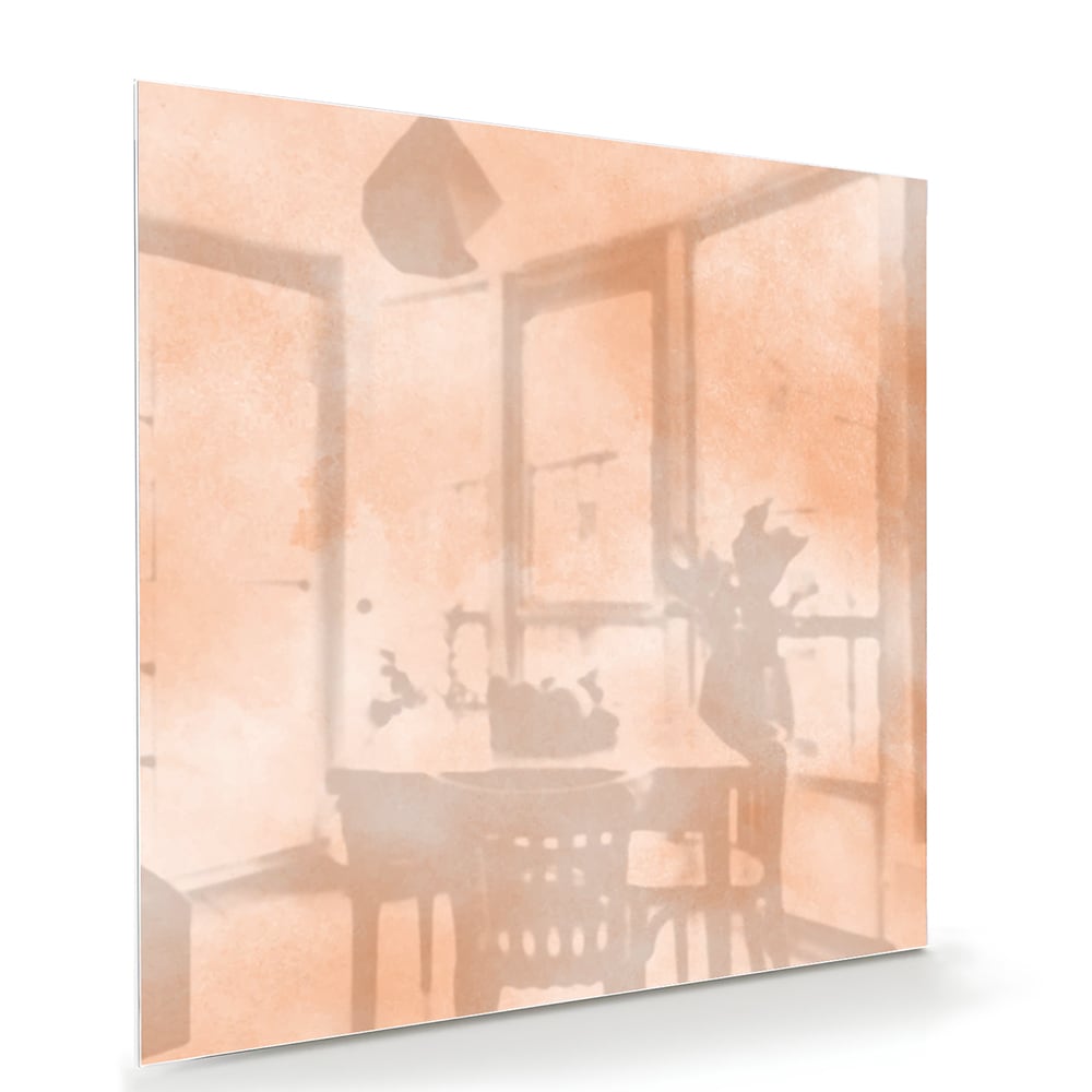 Glasbild in warmen Farbtönen für ein elegantes Interieur – Glasbild aus Sicherheitsglas, Größe 100x70