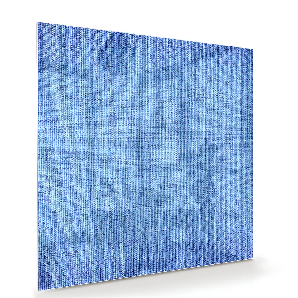 Elegantes blaues Glasbild für moderne Innenräume – Glasbild aus Sicherheitsglas, Größe 100x70