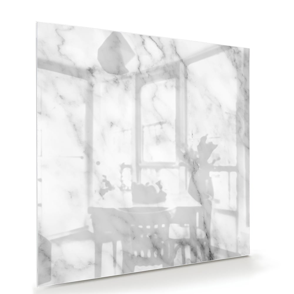 Elegantes Glasbild mit Marmoreffekt – Glasbild aus Sicherheitsglas, Größe 100x70