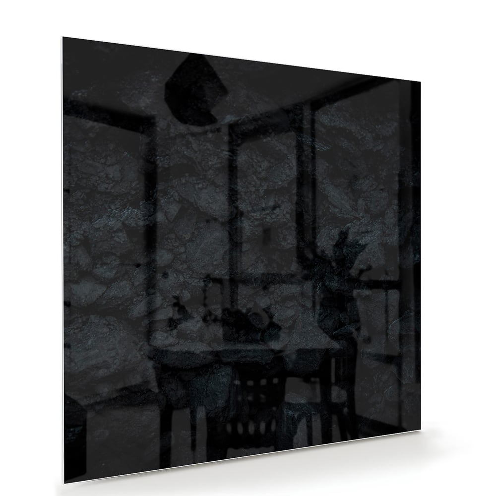 Elegantes Glasbild mit abstrakten Schattierungen – Glasbild aus Sicherheitsglas, Größe 100x70