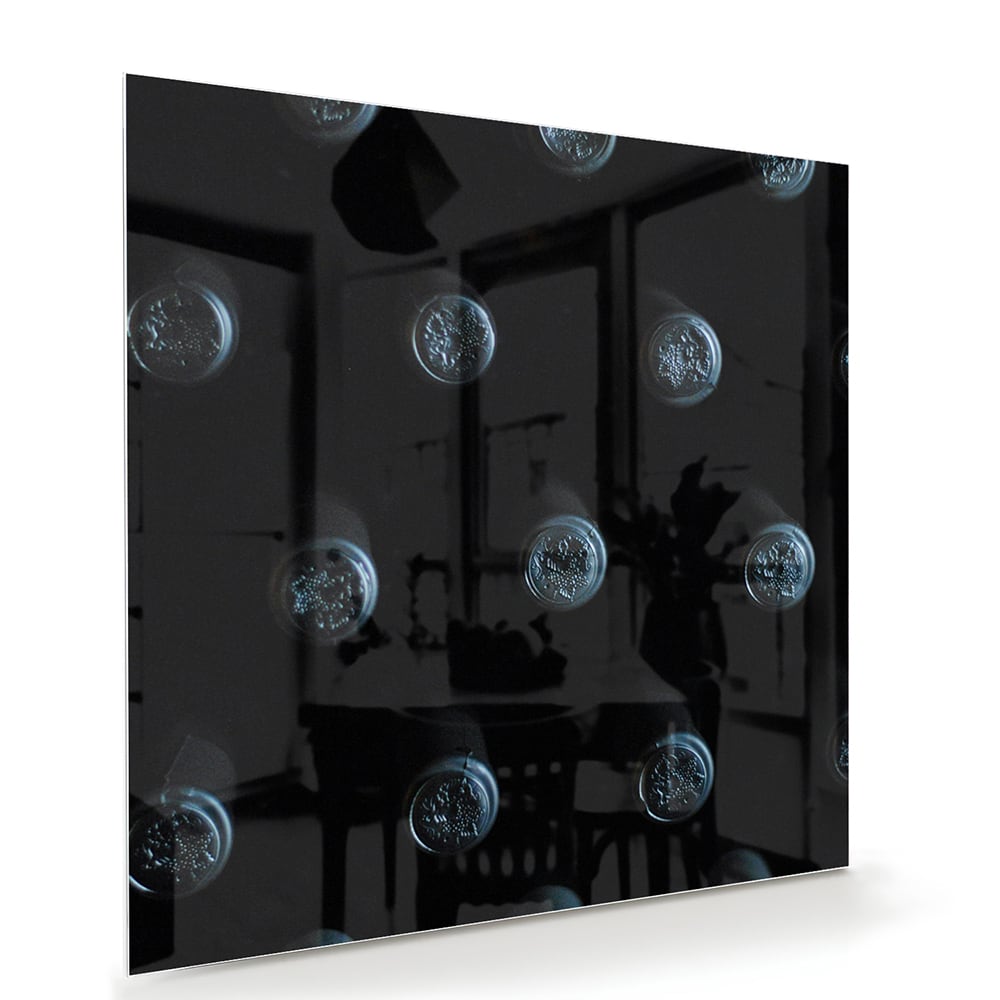 Modernes Glasbild mit abstrakten Kreisen – Glasbild aus Sicherheitsglas, Größe 100x70