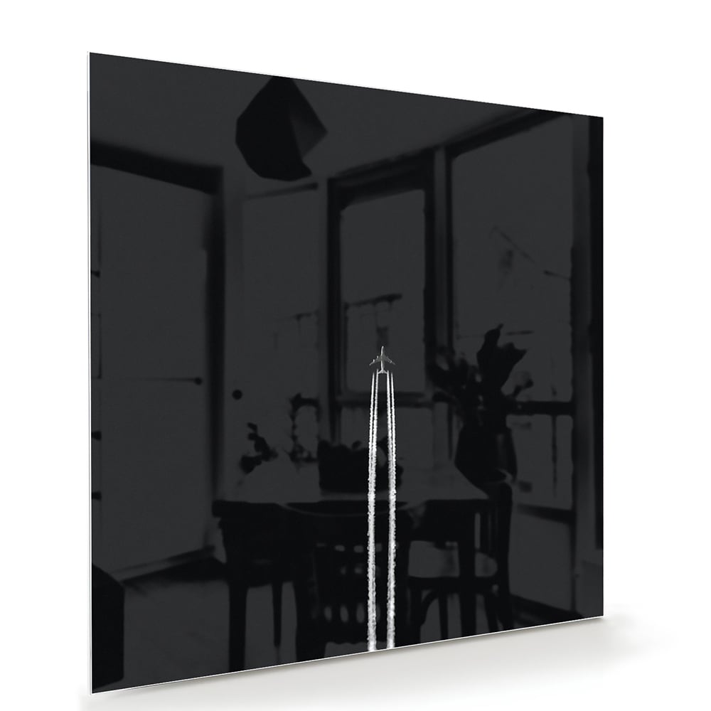 Stilvolles schwarzes Glasbild für moderne Innenräume – Glasbild aus Sicherheitsglas, Größe 100x70