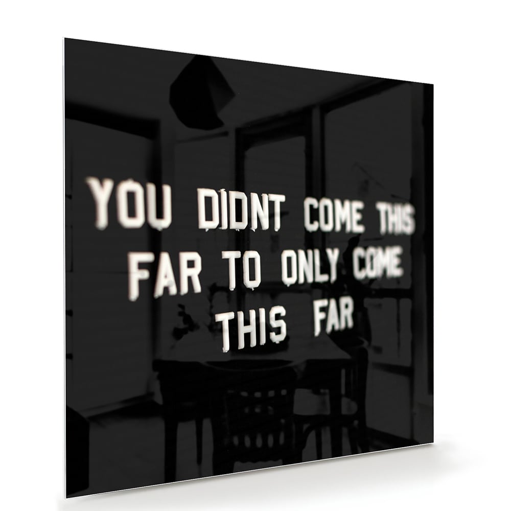 Inspirerend Glazen Schilderij met Motivatie quote