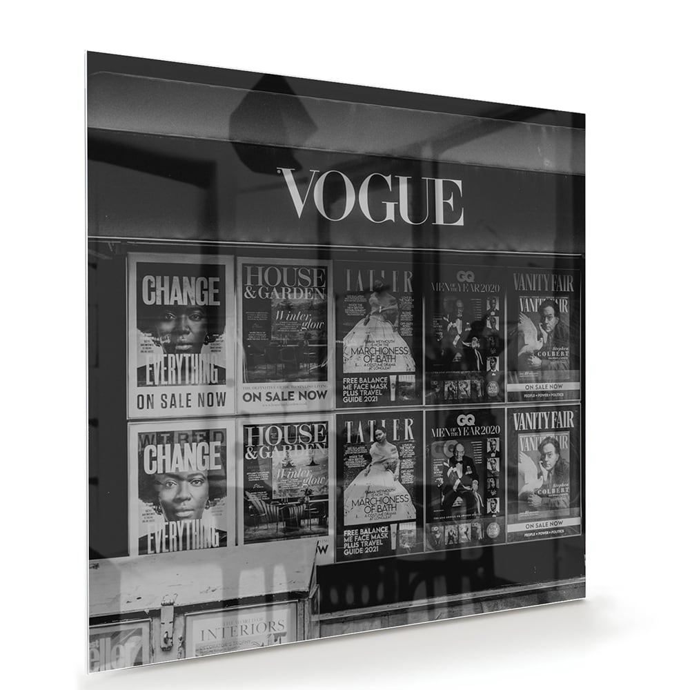Vogue-Glasbild für minimalistische Räume – Glasbild aus Sicherheitsglas, Größe 100x70