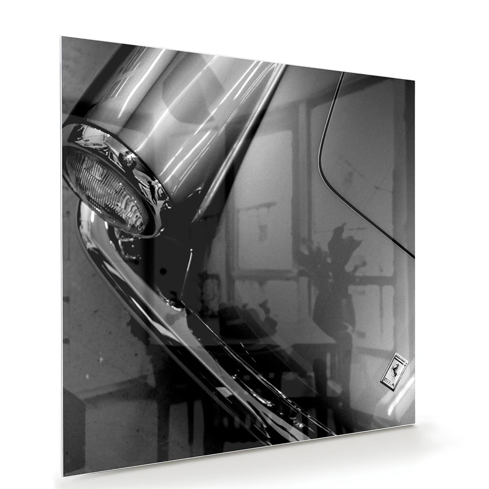 Elegantes Glasbild mit modernem abstraktem Design – Glasbild aus Sicherheitsglas, Größe 100x70