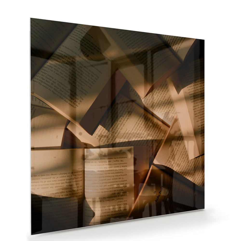 Modernes Glasbild mit abstrakten Formen – Glasbild aus Sicherheitsglas, Größe 100x70