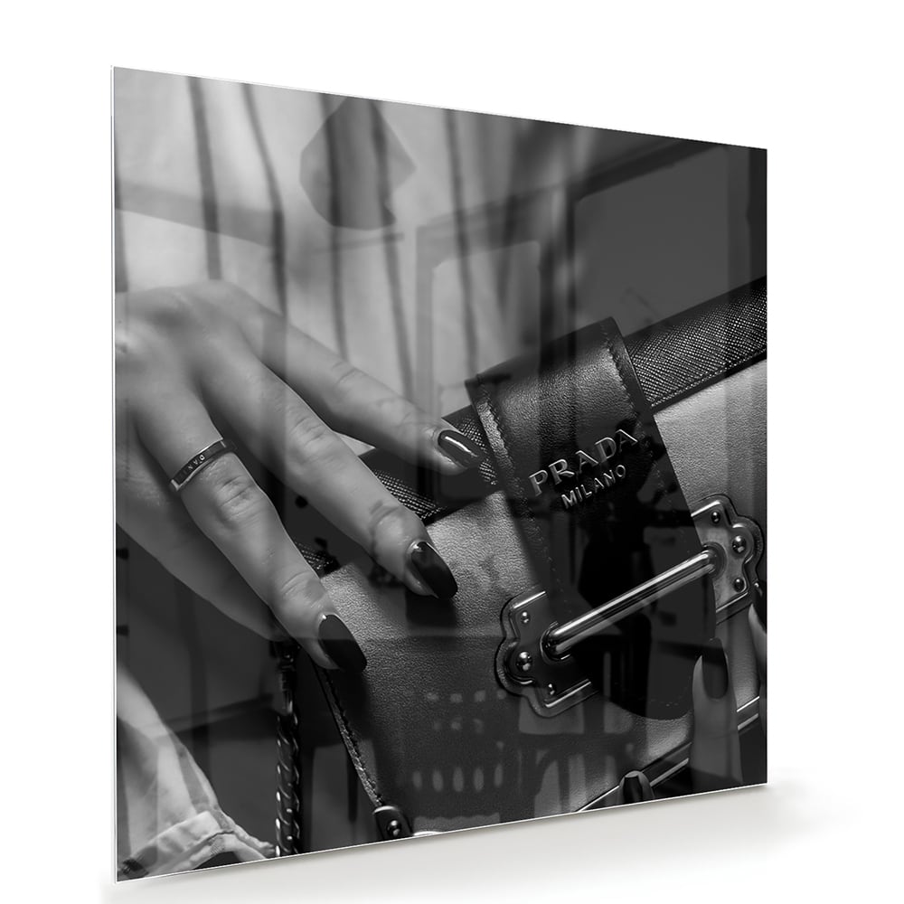 Elegantes Glasbild mit luxuriösen Accessoires – Glasbild aus Sicherheitsglas, Größe 100x70
