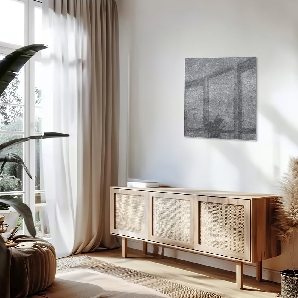 Modernes Glasbild in Grautönen für Ihr Interieur – Glasbild aus Sicherheitsglas, Größe 120x60