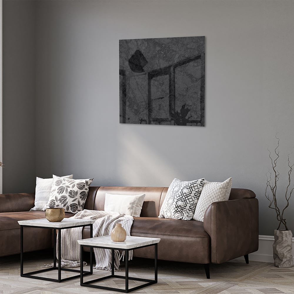 Elegantes Glasbild mit abstrakter Dekoration – Glasbild aus Sicherheitsglas, Größe 120x80