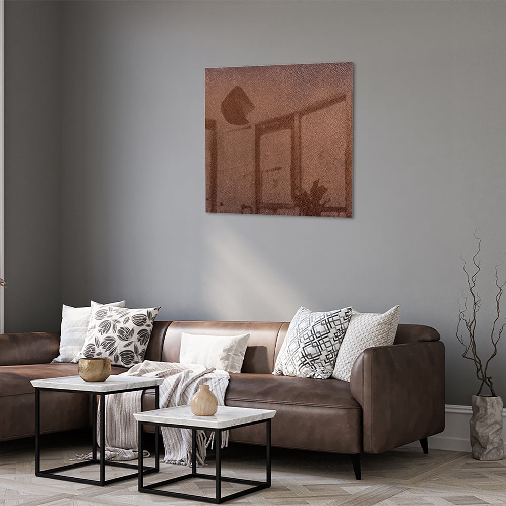 Elegantes Glasbild in Erdtönen – Glasbild aus Sicherheitsglas, Größe 120x80