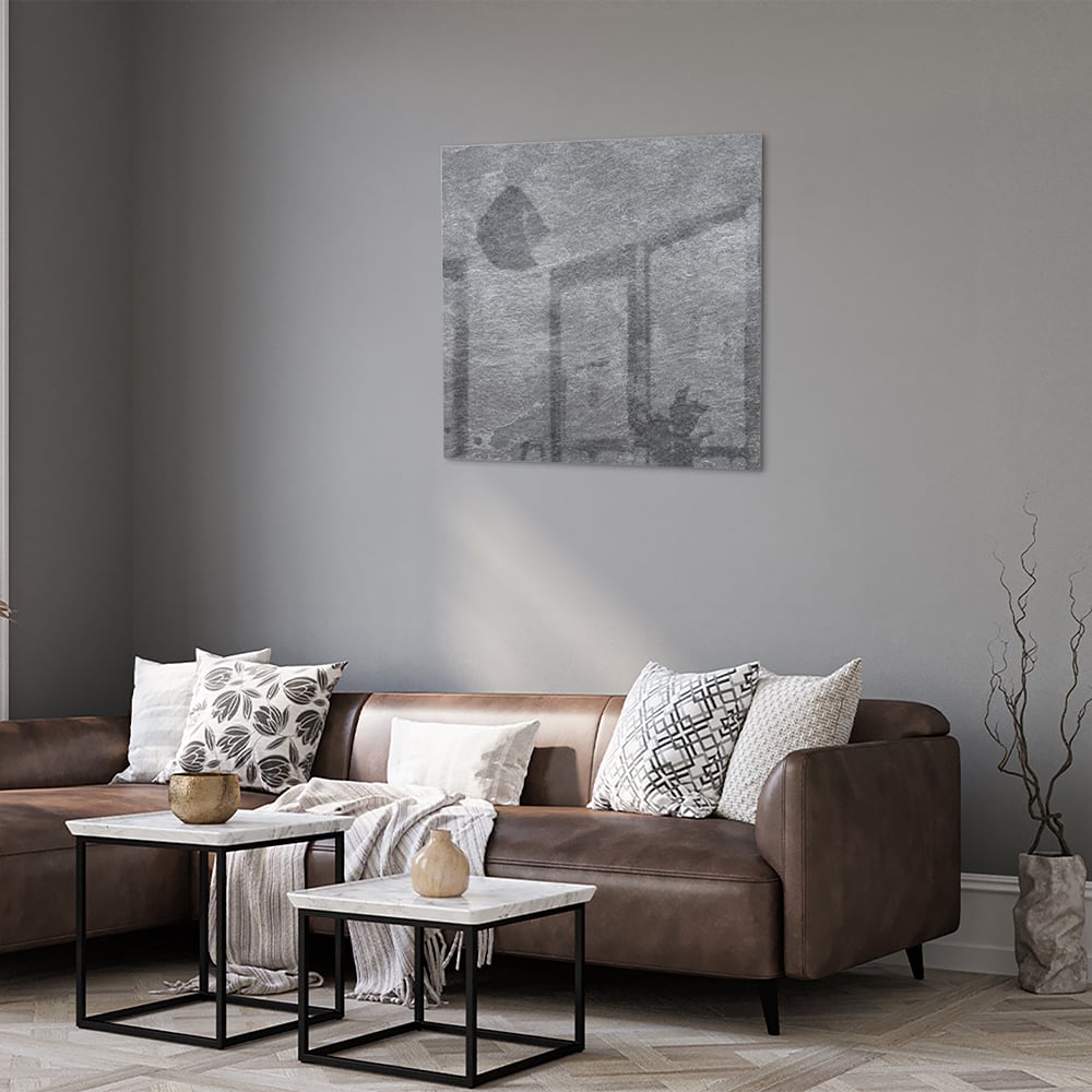 Modernes Glasbild in Grautönen für Ihr Interieur – Glasbild aus Sicherheitsglas, Größe 120x80